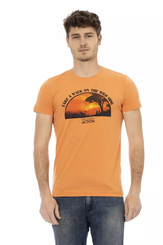 Orange Cotton Men TShirt - SEHABRANDS