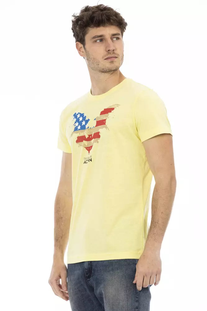 Yellow Cotton Men T-Shirt - SEHABRANDS