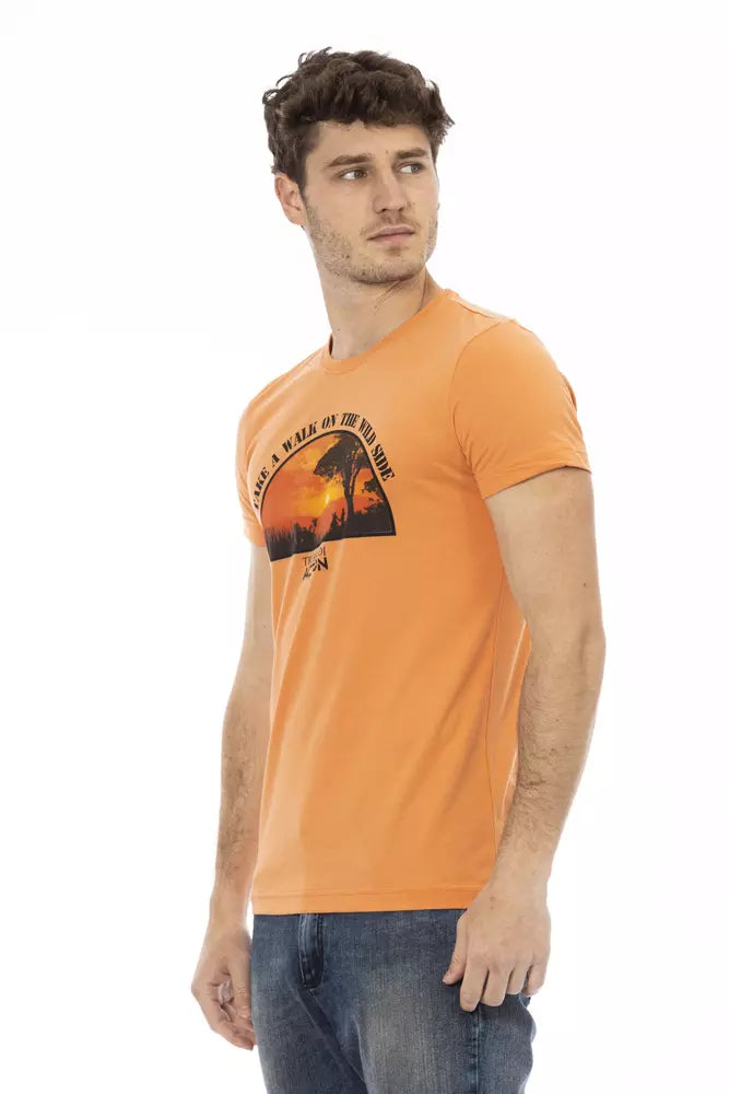 Orange Cotton Men TShirt - SEHABRANDS