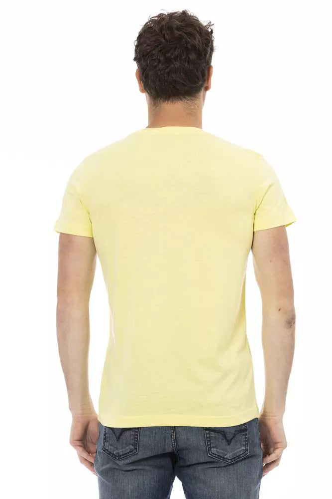 Yellow Cotton Men T-Shirt - SEHABRANDS