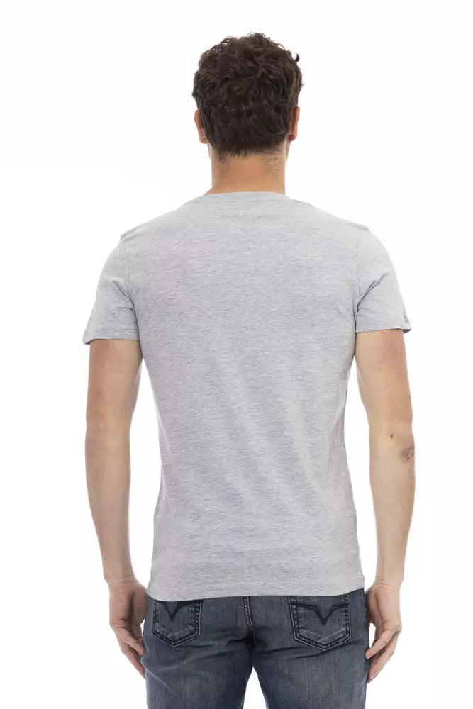 Gray Cotton Men T-Shirt - SEHABRANDS