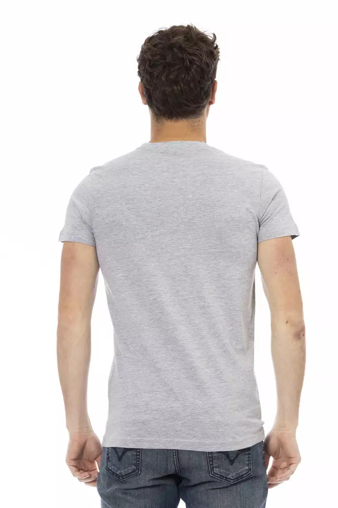 Gray Cotton Men T-Shirt - SEHABRANDS