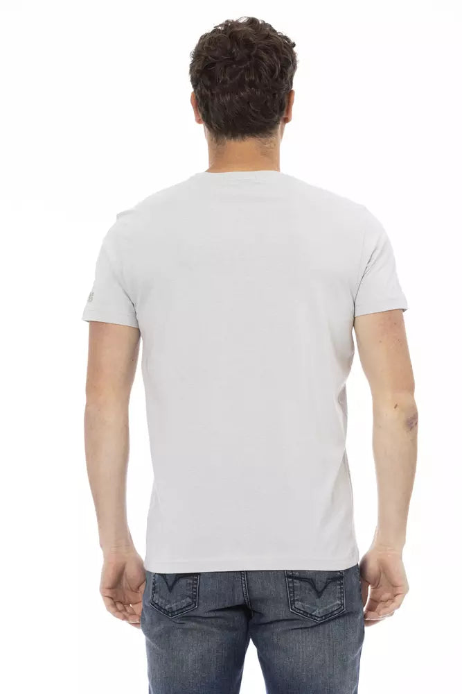 Gray Cotton Men T-Shirt - SEHABRANDS