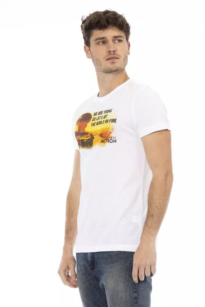 White Cotton Men TShirt - SEHABRANDS