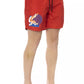 Red Polyester Men Swim Short - SEHABRANDS