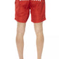 Red Polyester Men Swim Short - SEHABRANDS