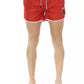 Red Polyester Men Swim Short - SEHABRANDS