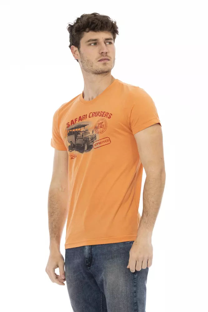 Orange Cotton Men T-Shirt - SEHABRANDS