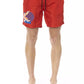 Red Polyester Men Swim Short - SEHABRANDS