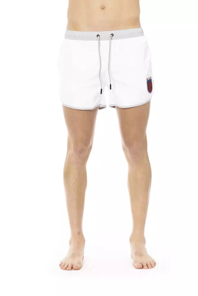 White Polyester Men Swim Short - SEHABRANDS