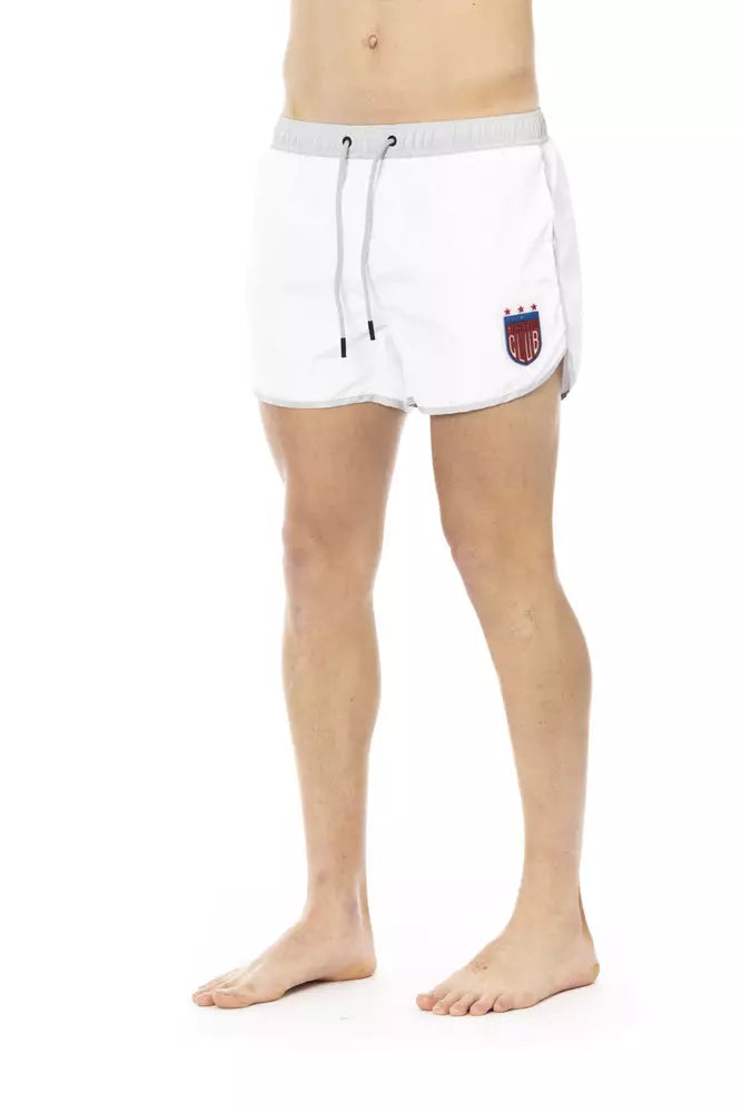 White Polyester Men Swim Short - SEHABRANDS