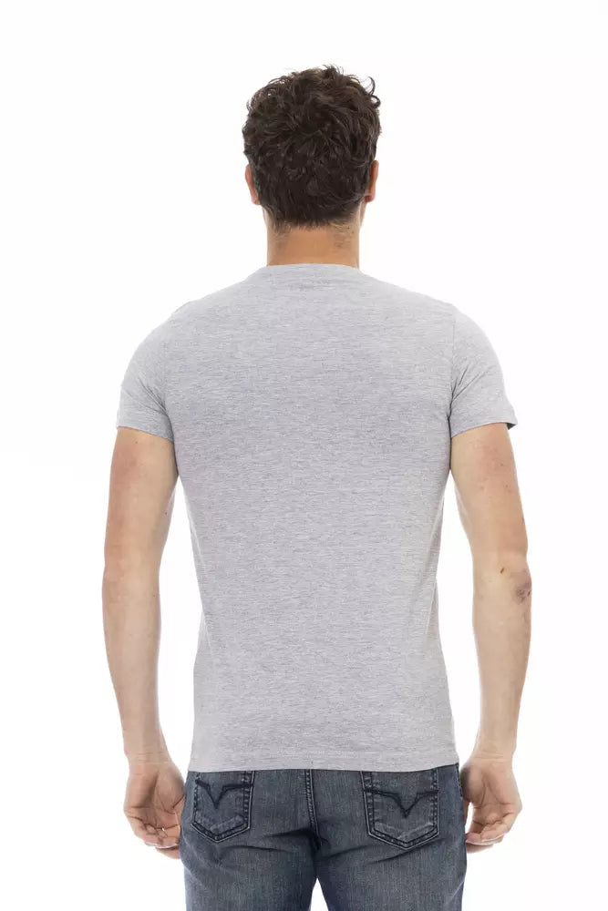 Gray Cotton Mens TShirt - SEHABRANDS