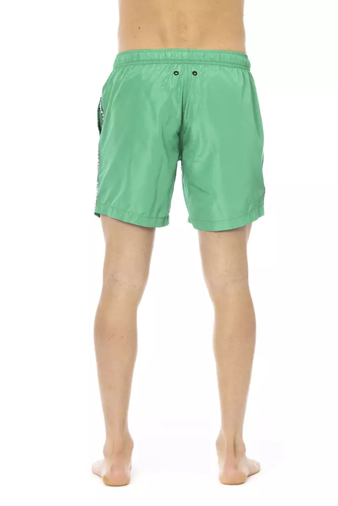 Green Polyester Men Swim Short - SEHABRANDS