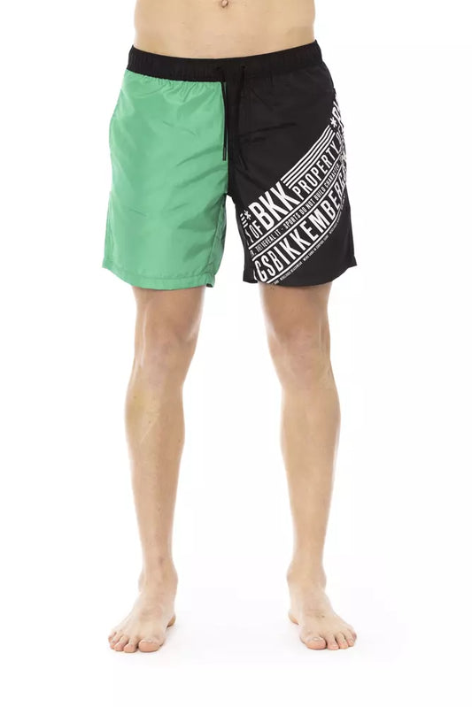 Green Polyester Men Swim Short - SEHABRANDS