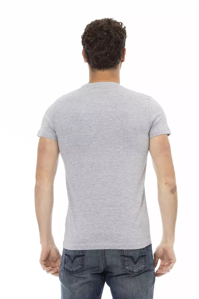 Gray Cotton Men T-Shirt - SEHABRANDS