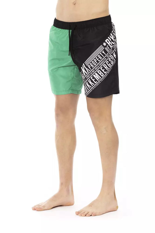 Green Polyester Men Swim Short - SEHABRANDS