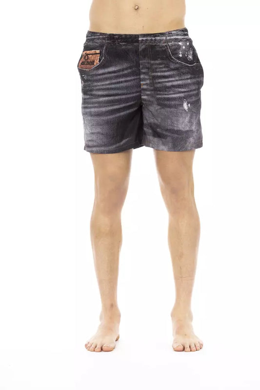 Black Polyester Men's Swim Short - SEHABRANDS