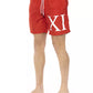 Red Polyester Men Swim Short - SEHABRANDS