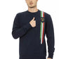 Blue Cotton Men Sweater - SEHABRANDS