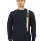 Blue Cotton Men Sweater - SEHABRANDS