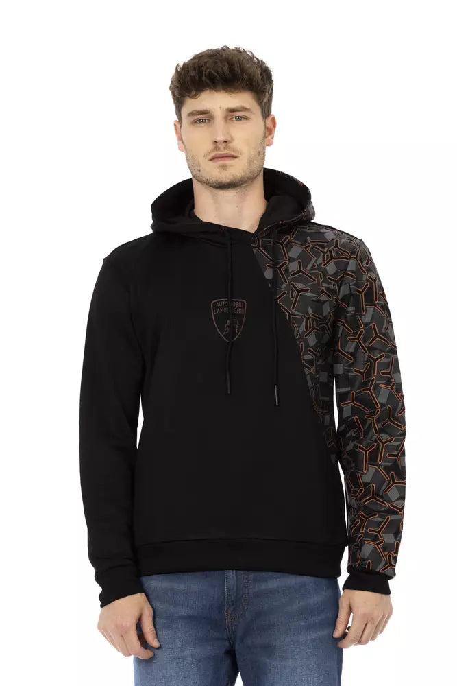 Black Cotton Men's Hoodie - SEHABRANDS