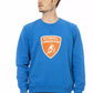 Blue Cotton Men Sweater - SEHABRANDS