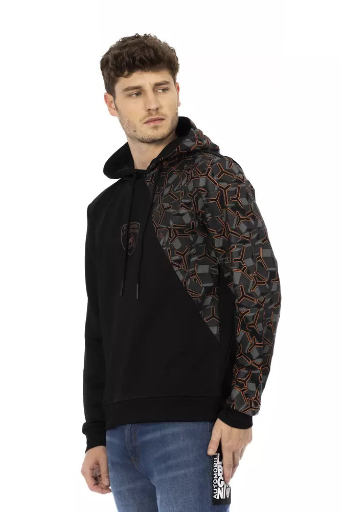 Black Cotton Men's Hoodie - SEHABRANDS