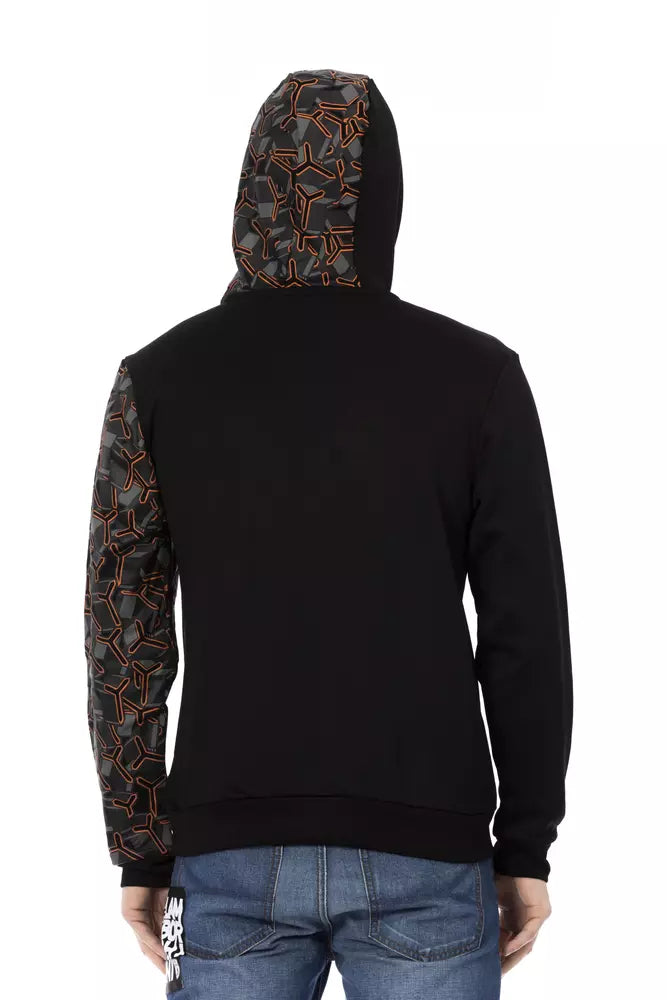 Black Cotton Men's Hoodie - SEHABRANDS