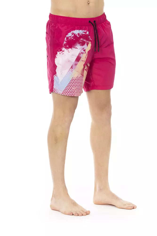 Fuchsia Polyester Men Swim Short - SEHABRANDS