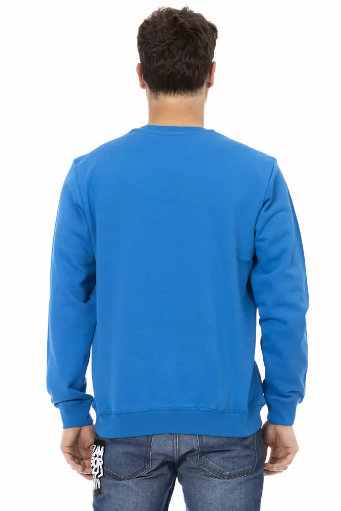 Blue Cotton Men Sweater - SEHABRANDS