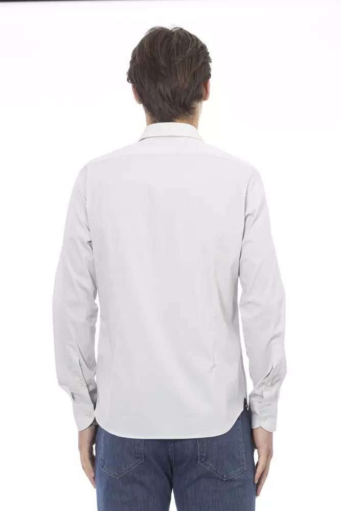 Gray Cotton Men Shirt - SEHABRANDS