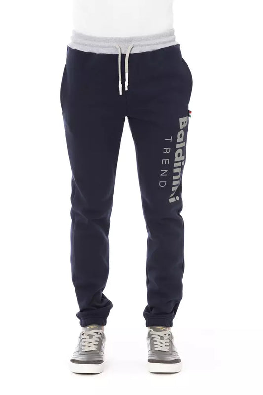 Blue Cotton Men Sport Pant - SEHABRANDS