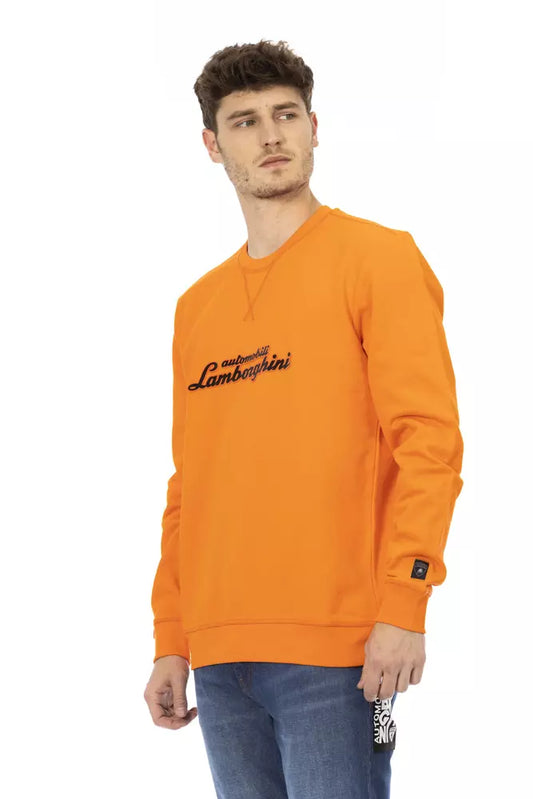 Orange Cotton Men Sweater - SEHABRANDS