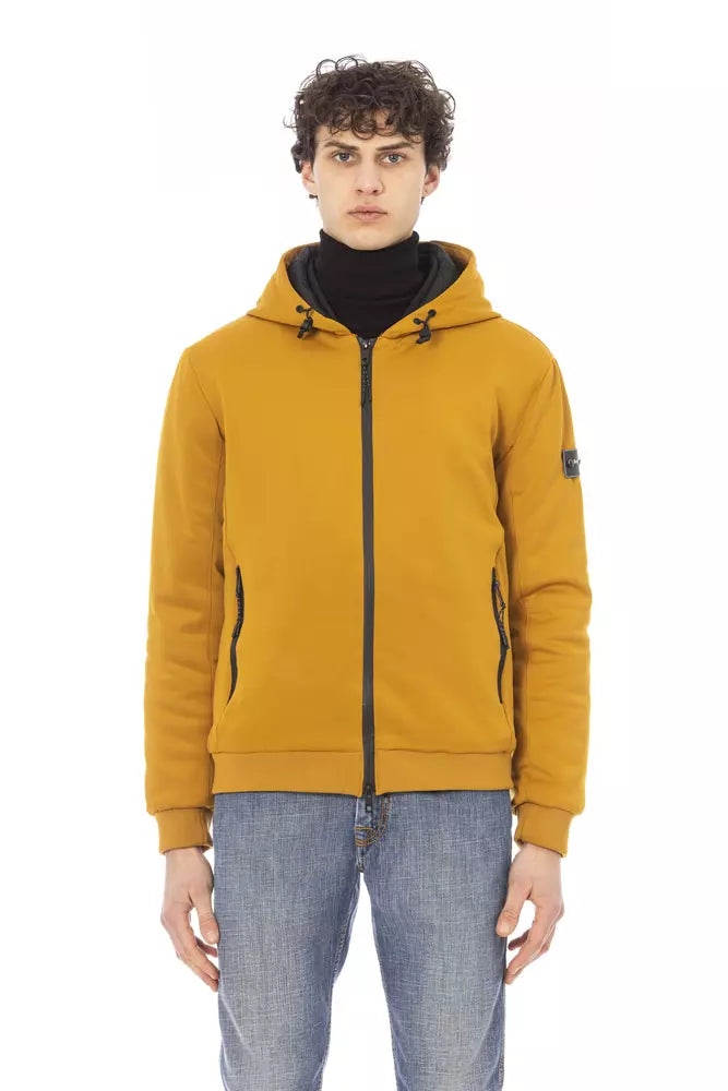 Yellow Polyester Men Jacket - SEHABRANDS