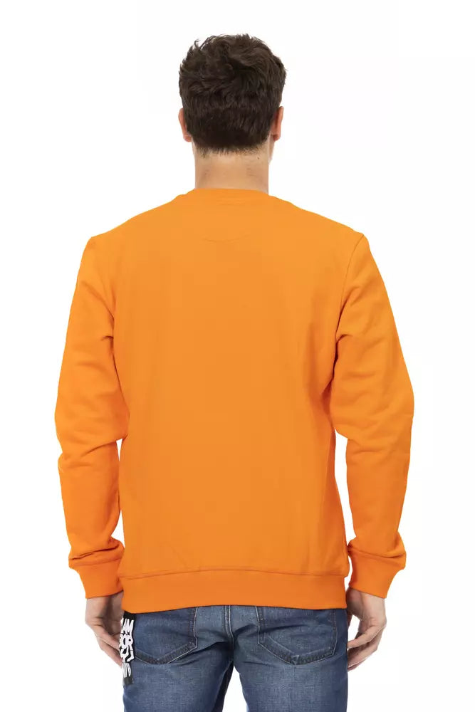 Orange Cotton Men Sweater - SEHABRANDS