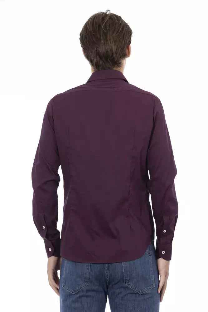 Bordeaux Cotton Men Shirt - SEHABRANDS