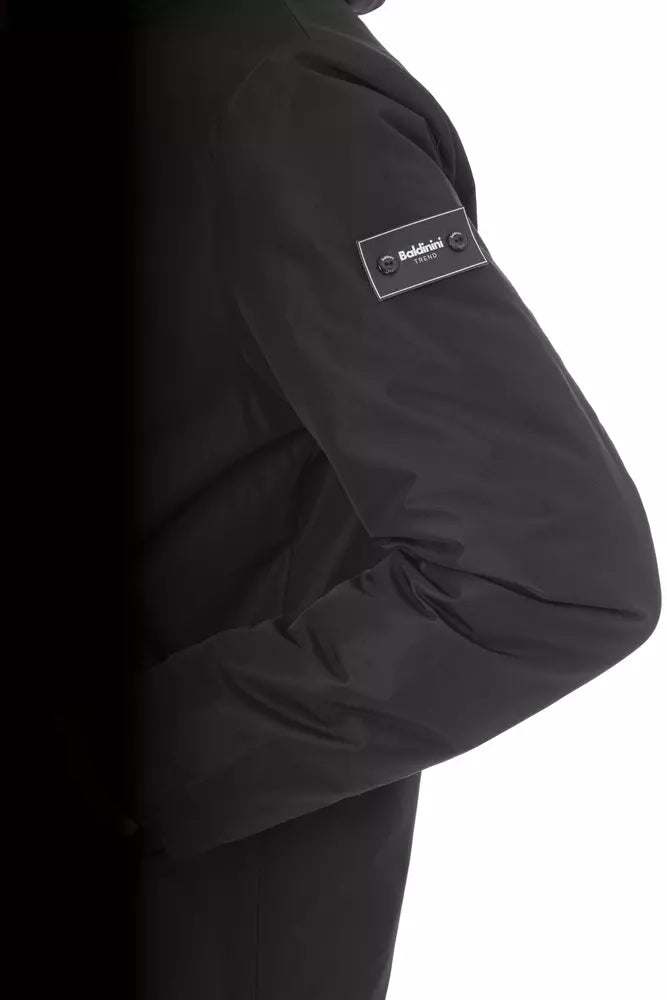 Black Polyester Men Jacket - SEHABRANDS