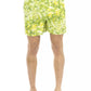 Green Polyester Men's Swimwear Shorts - SEHABRANDS