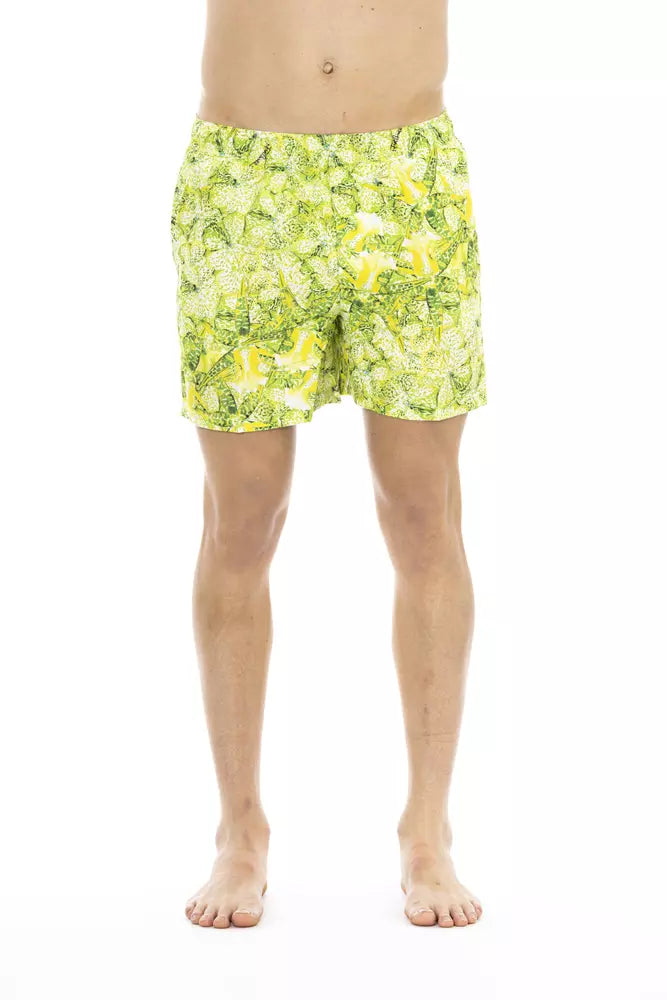 Green Polyester Men's Swimwear Shorts - SEHABRANDS