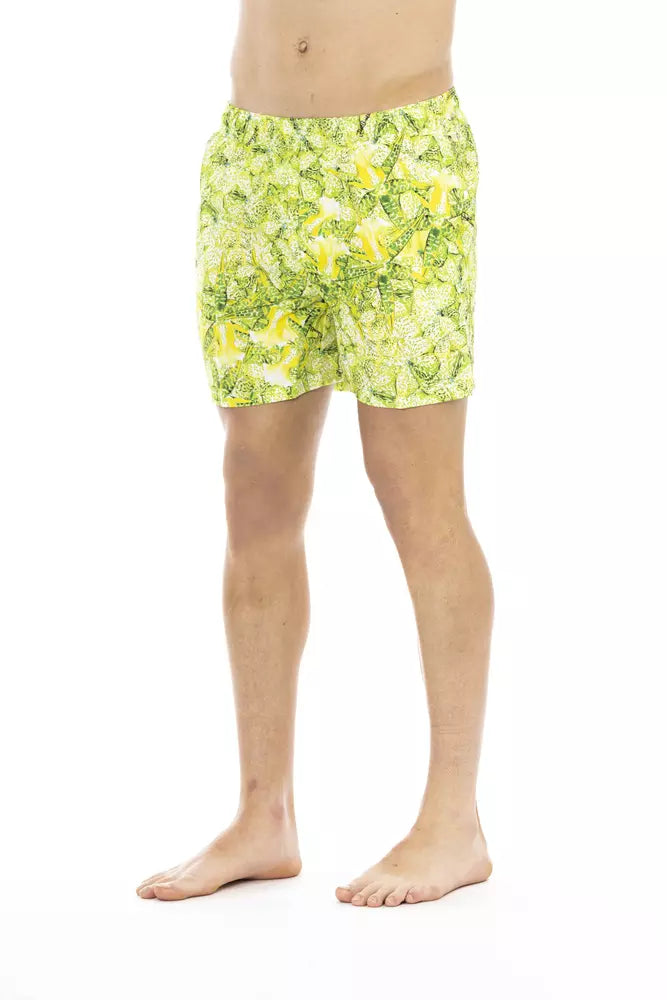 Green Polyester Men's Swimwear Shorts - SEHABRANDS