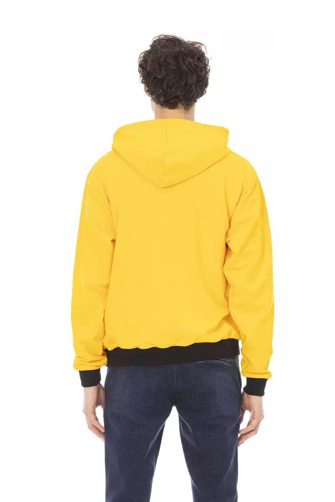 Yellow Cotton Men Hoodie - SEHABRANDS