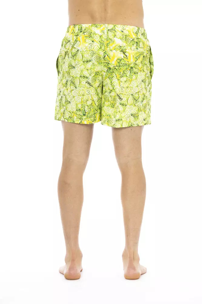 Green Polyester Men's Swimwear Shorts - SEHABRANDS