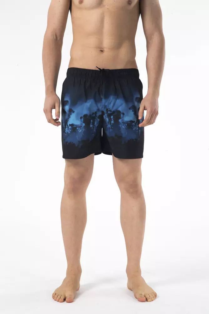 Black Polyester Men Swimwear Short - SEHABRANDS