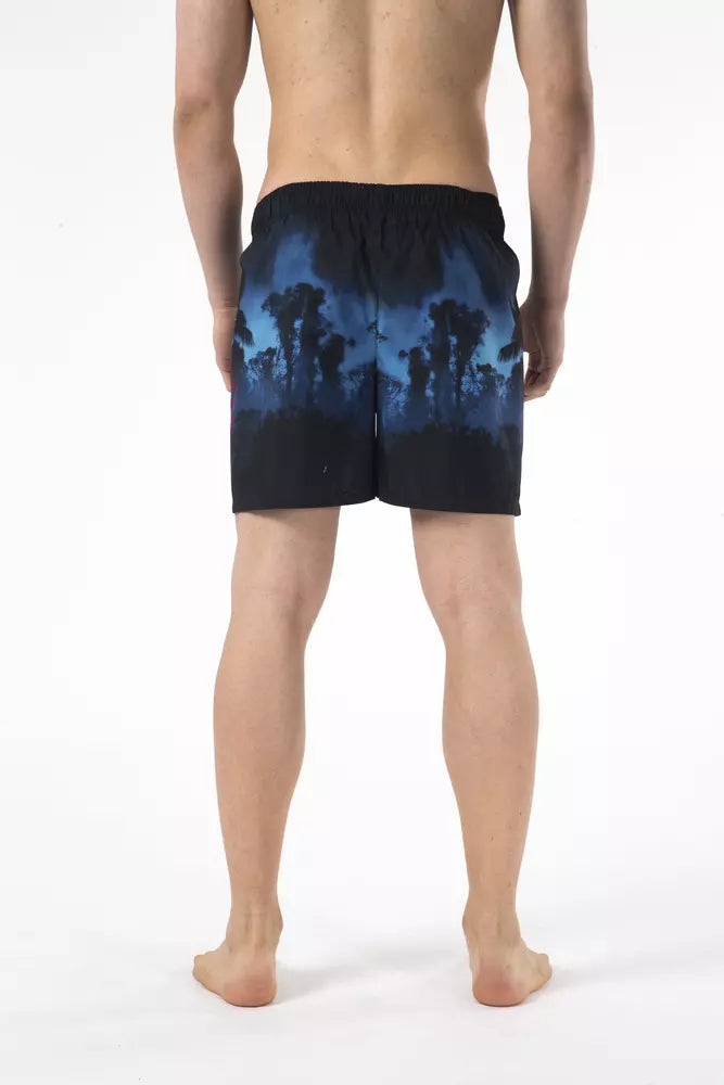 Black Polyester Men Swimwear Short - SEHABRANDS