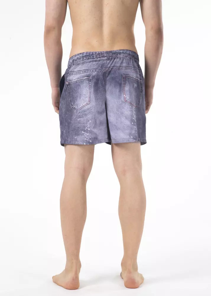 Blue Polyester Men Swimwear - SEHABRANDS