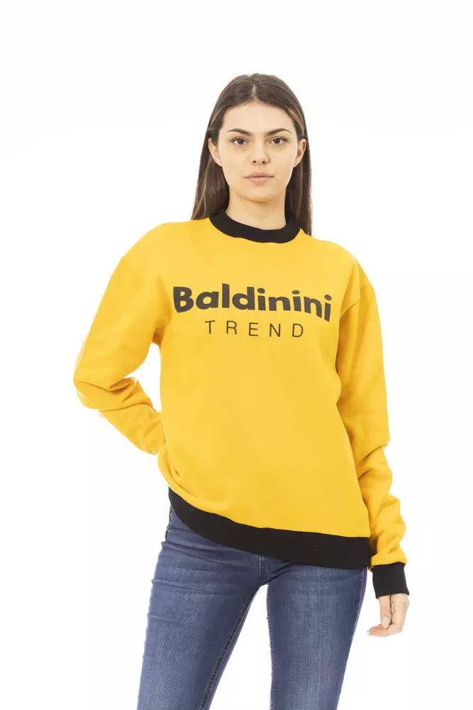 Yellow Cotton Women Sweater - SEHABRANDS