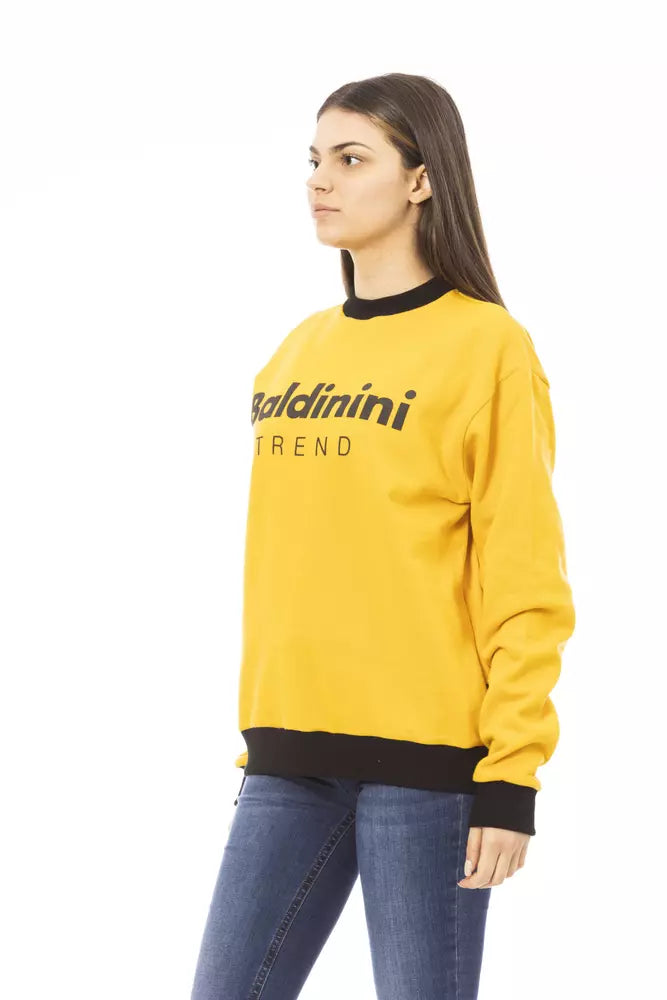 Yellow Cotton Women Sweater - SEHABRANDS