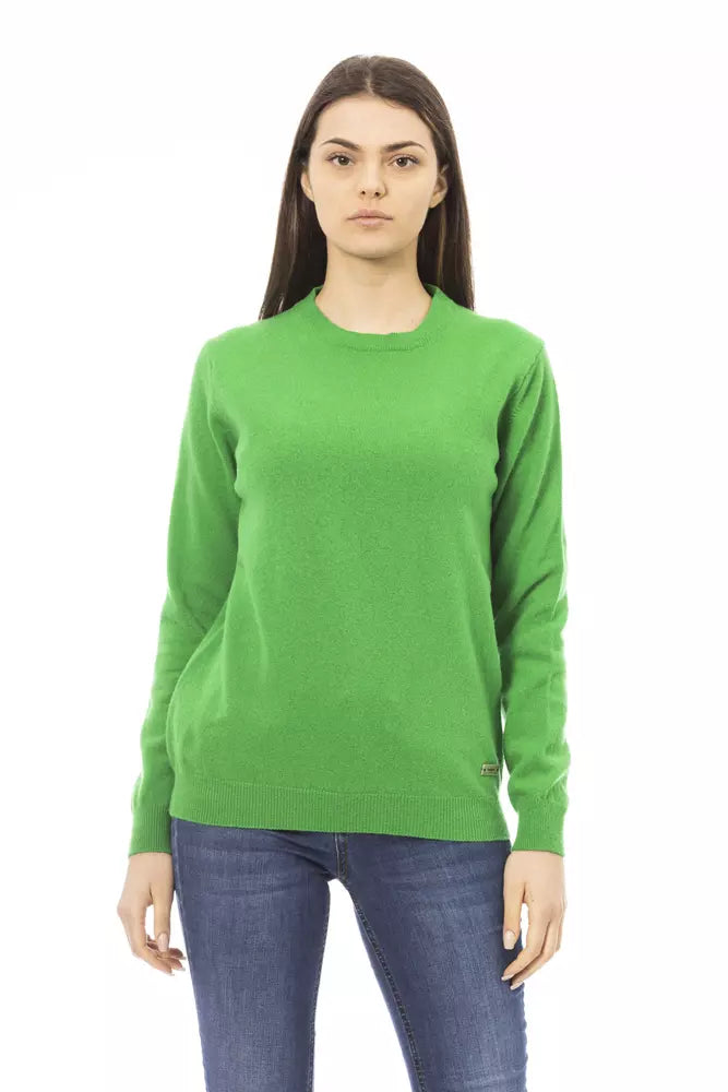 Green Wool Women Sweater - SEHABRANDS