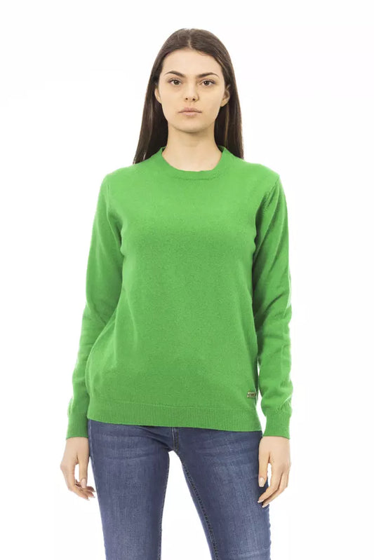 Green Wool Women Sweater - SEHABRANDS