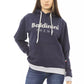 Blue Cotton Women Hoodie - SEHABRANDS